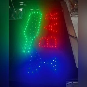 LED Party Sign with Multicolor Lights